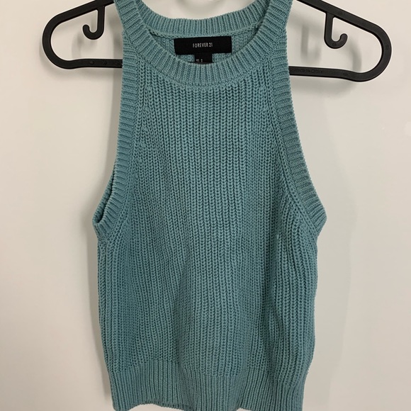 Forever 21 cropped knit tank top (OG $ ~ 25) size small - Picture 2 of 4